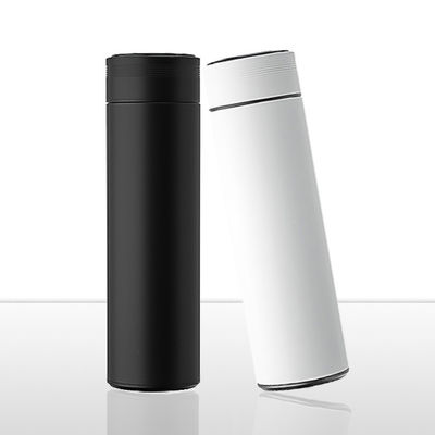 Recycled Insulated Portable Water Bottle with Reminder to Drink Water WITH TEA INFUSER