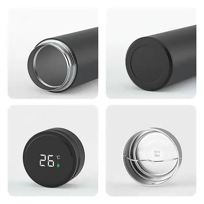 Recycled Insulated Portable Water Bottle with Reminder to Drink Water WITH TEA INFUSER