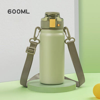 Stainless Steel Thermal Wide Mouth Double Insulated Water Bottle with Handle 342.2g