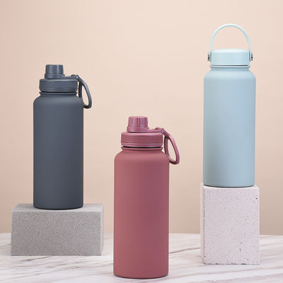 1 Liter Stainless Steel Water Bottles with Handle and Outstanding Vacuum Flask Plastic