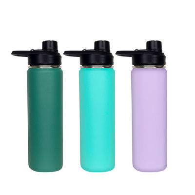 650ml Gym Water Bottle Metal Stainless Steel Tumbler for Outdoor Sports Portable