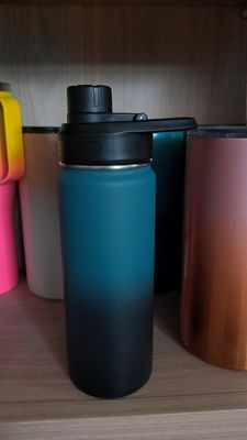 Vacuum Insulated Gym Water Bottle 304 Stainless Steel with Picture Straight Drink Lid