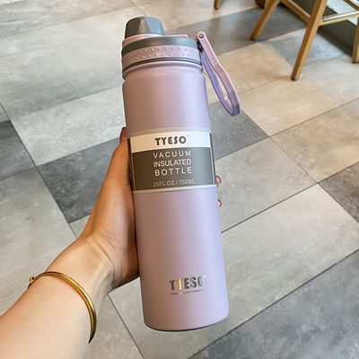 Insulated Stainless Steel Sport Water Bottle with Straw BPA Free and Double Wall