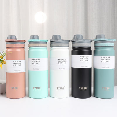 Outdoor Travel Stainless Steel Water Bottle Flip-top Lid and Wide Mouth Insulation for Production