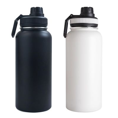 32oz Double Wall Stainless Steel Flask Sports Bottle With Handle Lid Vacuum Water Bottle