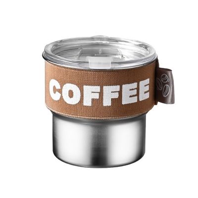 High Appearance 304 Stainless Steel Coffee Cup with Lid Portable and Compact
