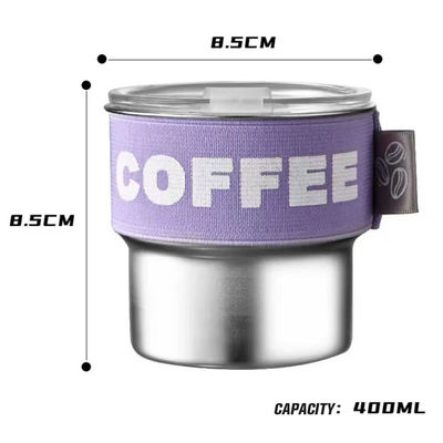 High Appearance 304 Stainless Steel Coffee Cup with Lid Portable and Compact