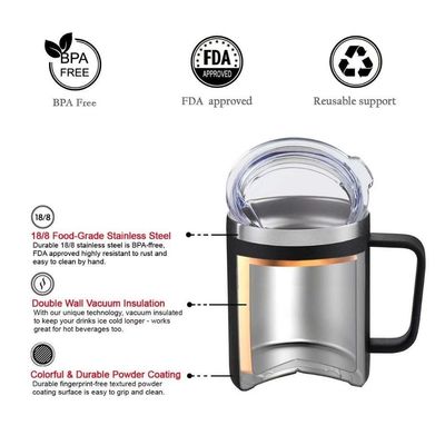 14oz Double Insulated Stainless Steel Custom Travel Mug for All-Day Hot or Cold Drinks