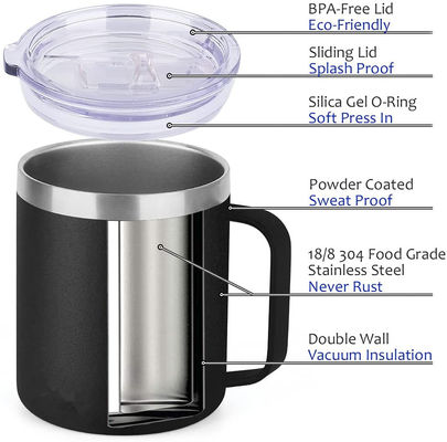 14oz Double Insulated Stainless Steel Custom Travel Mug for All-Day Hot or Cold Drinks
