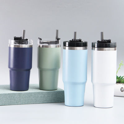 Custom Travel Mug and Natural Healthy Stainless Steel Vacuum Coffee Tumbler With Straw