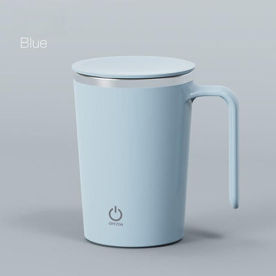 Stainless Steel Mixing Tumbler 400ml Magnetic Stirring Coffee Mug for Office School