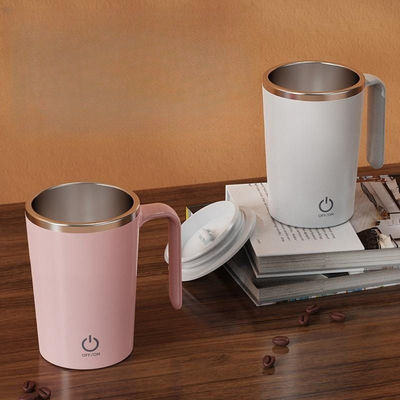 Travel Occasion Pink Stainless Steel Temperature Difference Coffee Mixing Cup Blender