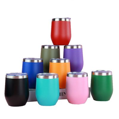 Eco-friendly Advantage Popular Cute 12oz Egg Shaped Double Walled Vacuum Mug With Lid