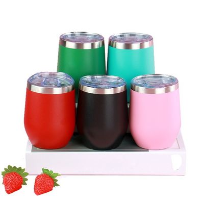 Eco-friendly Advantage Popular Cute 12oz Egg Shaped Double Walled Vacuum Mug With Lid