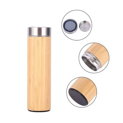 Production Vacuum Flasks 450ml Capacity Insulated Water Bottle with Bamboo Lid