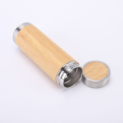 Production Vacuum Flasks 450ml Capacity Insulated Water Bottle with Bamboo Lid