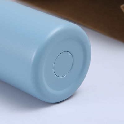 Customized Logo Steel Vacuum Insulated Travel Coffee Mug Water Bottle With Handle And Lid