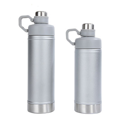 Outdoor Sport Travel Water Bottle Sliver Stainless Steel Flasks Gym Vacuum Thermos