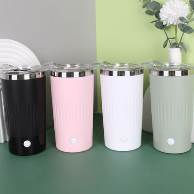 Stainless Steel Mixing Mug WITH LID Minimalist Design Style Electric Self Stirring Tumbler