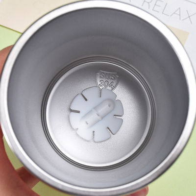 Stainless Steel Mixing Mug WITH LID Minimalist Design Style Electric Self Stirring Tumbler