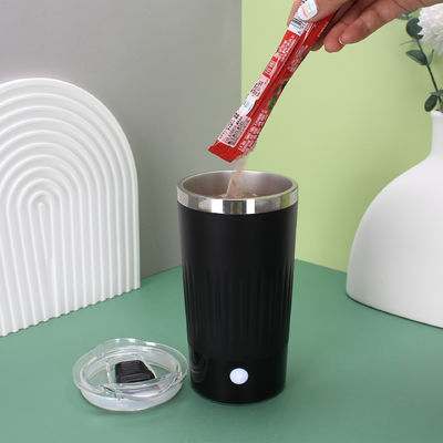 Stainless Steel Mixing Mug WITH LID Minimalist Design Style Electric Self Stirring Tumbler