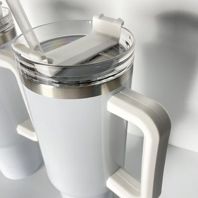 Stainless Steel Insulated Travel Mug With Custom Logo Handle Warmer Colorful and Safe