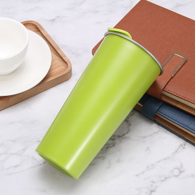 304 Stainless Steel Inside Double Wall Coffee Cups Vacuum Travel Mug With Lid and Straw