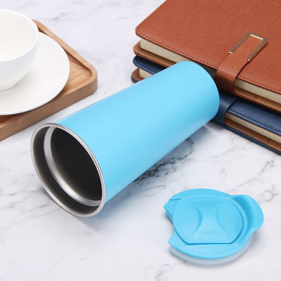 304 Stainless Steel Inside Double Wall Coffee Cups Vacuum Travel Mug With Lid and Straw