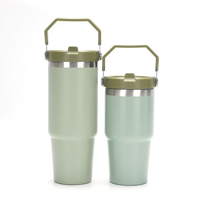 Custom Color Logo 20Oz 30Oz Double Wall Sublimation Insulated Portable Tumblers Travel Car Coffee Mug With Handle