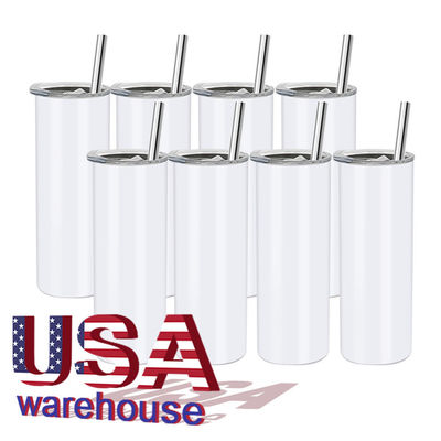Stocked 20oz Stainless Steel Double Wall Skinny Straight Sublimation Tumbler for Sale