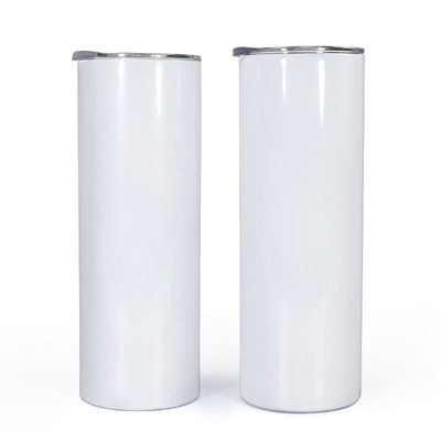 20oz 30oz Straight Skinny Sublimation Tumbler With Screw On Lid And Straw Mug For Camping