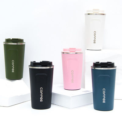 LID 12/17oz Double Wall 18/8 Thermos Coffee Vacuum Insulated Travel Stainless Steel Coffee Mug