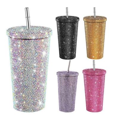 Stocked 500ML Stainless Steel Vacuum Insulated Coffee Tumbler With Lid Straw and Straw