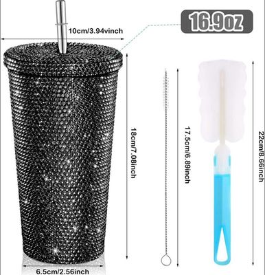 Stocked 500ML Stainless Steel Vacuum Insulated Coffee Tumbler With Lid Straw and Straw