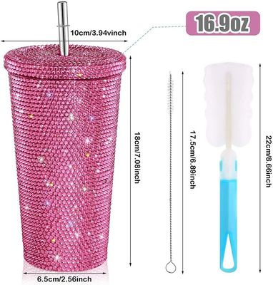 Stocked 500ML Stainless Steel Vacuum Insulated Coffee Tumbler With Lid Straw and Straw