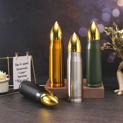 Stainless Steel 500ml Bullet Double Wall Vacuum Flask for Outdoor Hiking and Camping