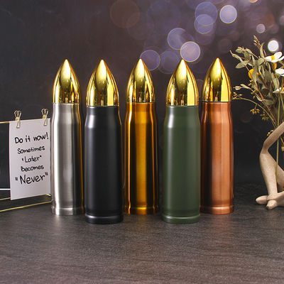 Stainless Steel 500ml Bullet Double Wall Vacuum Flask for Outdoor Hiking and Camping