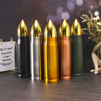 Stainless Steel 500ml Bullet Double Wall Vacuum Flask for Outdoor Hiking and Camping