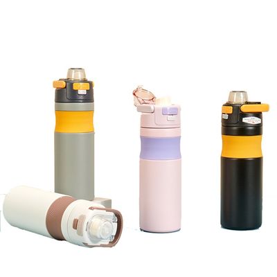 Stainless Steel 580ml Sporty Water Bottle With Straw Ideal For All Outdoor Adventures