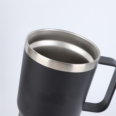 American Style Stainless Steel Double Wall Tumbler 10oz Coffee Mug with Handle and Lid