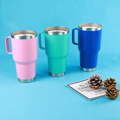 Custom Logo Printed Straw Cup 30oz Tumbler Stainless Steel for Durable Outdoor Travel