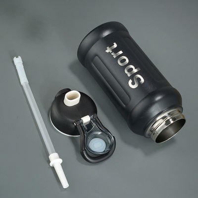 Outdoor Travel 850ML Stainless Steel Insulating Cup with Straw and Large Capacity