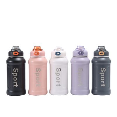 850ml Sports Design Vacuum Insulated Stainless Steel Thermal Mug with Handle and Straw