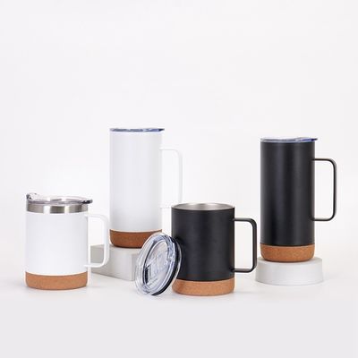 Vacuum Flasks Thermoses Popular Double Wall Stainless Steel Travel Mugs with Cork Bottom
