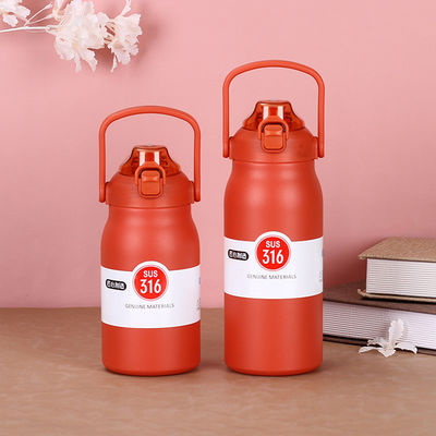Outdoor Water Bottle with Portable Handle and Bounce Cover Accepts Customized Colors