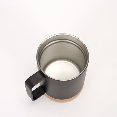 12oz/16oz Matte Black Stainless Steel Cork Bottom Mug Customized Color Contemporary Design