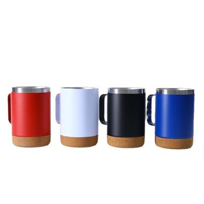 12oz/16oz Matte Black Stainless Steel Cork Bottom Mug Customized Color Contemporary Design