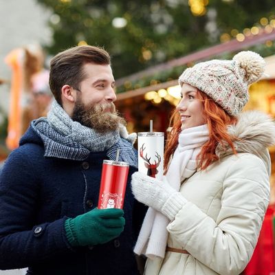 20oz Stainless Steel Sublimation Blank Tumbler for Festive and Colorful Christmas Gift