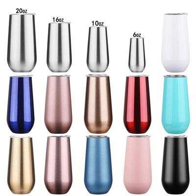 Kids 10oz 6oz Egg Shape Wine Cup Vacuum Insulated Stainless Steel Sublimation Tumbler