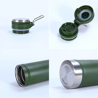 Customized Color 750ml Double Walled Stainless Steel Thermos Water Bottle with Handle